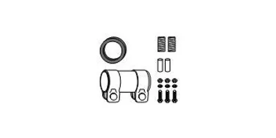 Produktbild von HJS Montagesatz Katalysator 82 11 2240 für AUDI 100 Limousine (4A2, C4)
