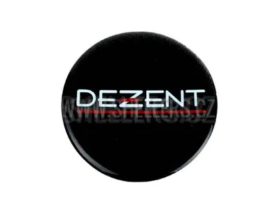 Obrázek produktu pro Středový samolepicí emblem průměr 60mm logo Dezent ZT1151, plast černé