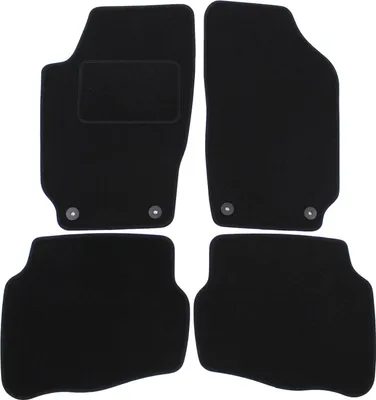 Image de Tapis De Sol Noir Velours Pour Seat Cordoba 2003-2009 4pcs, Ajustement précis, Base Antidérapante, Renforcée dans la Zone de la Pédale