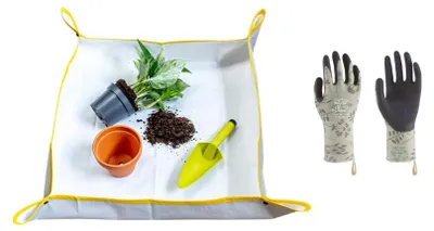 Produktbild von Gardners: Unterlage zum Umtopfen und Handschuhe