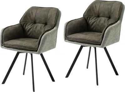 Productafbeelding van SEBA draaistoel Lukas, 180°, groen, set van 2 stuks