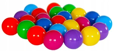 Image de Jeu de boules multicolores pour tente et piscine 100 pièces