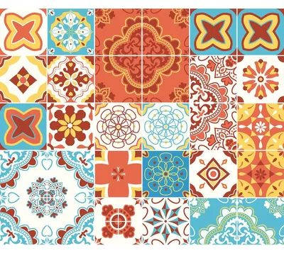 Produktbild von Selbstklebende Fliesenaufkleber für Küche und Bad – 30 LAURANA AZULEJOS Fliesenaufkleber – 30 Aufkleber 10 x 10 cm