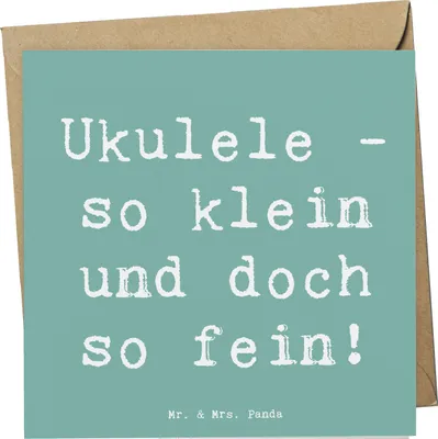 Produktbild von Mr. & Mrs. Panda Glückwunschkarte Spruch Zauberhafte Ukulele - Meeresbrise - Geschenk, Saiten, Musik, Instrument, Grußkarte, Musikinstrument, Hawaii, anlasskarte, Lieder