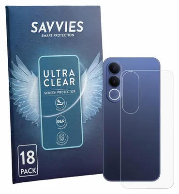 Produktbild von 18x Für Vivo V70 FE (Rückseite) Schutzfolie Savvies Displayschutz Display Schutz Folie Klar Transparent