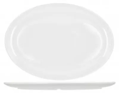 Immagine prodotto di H&H Piatto ovale in melamina bianca dimensioni 48 x 34 x 3 cm