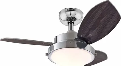 Produktbild von Deckenventilator mit Beleuchtung und Zugketten Wengue 76 cm