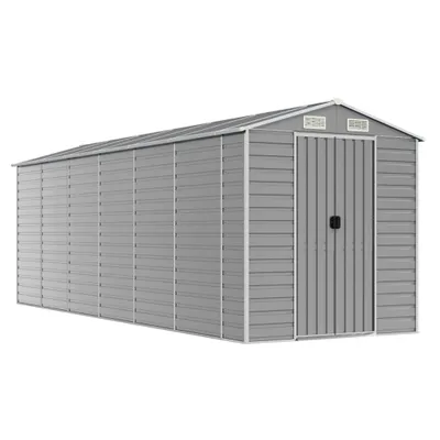Immagine prodotto di vidaXL Casetta da giardino Grigio chiaro 191x555x198 cm Acciaio zincato
