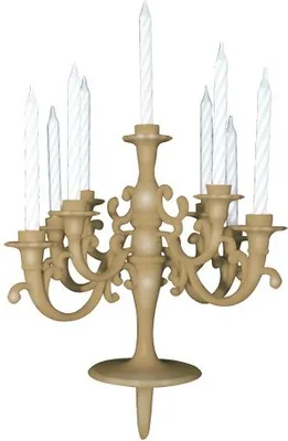 Produktbild von Kerzenständer Kuchen inkl. 9 Kerzen gold
