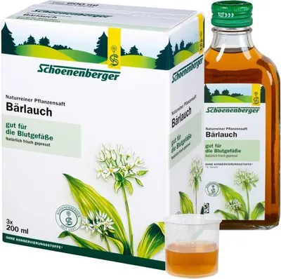 Produktbild von Schoenenberger Naturreiner Pflanzensaft Bärlauch 3X200 ml