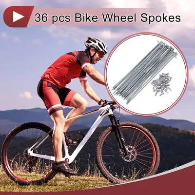 Produktbild von 36 Set 12G Fahrradspeichen 165mm Fahrradspeichen 45 Stahl Verzinkt Silberton