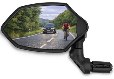Produktbild von Fahrradspiegel für Innenlenker – für E‑Bike, MTB & Trekkingrad, 360° verstellbar, konvex, bruchsicher, großes Sichtfeld, Ø 14,8–23 mm – XiRRiX