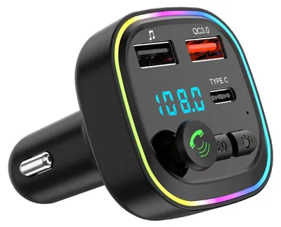 Bluetooth FM-Transmitter Auto, 2 USB-Ports, PD 20W, QC3.0, Freisprecheinrichtung