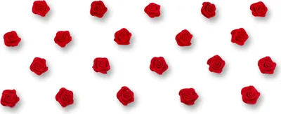 Satinrosen 10mm zum Basteln & Aufnähen 20 Stück Rot