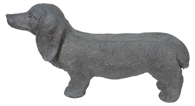 Produktbild von Clayre & Eef Figur Hund 74x19x39 cm Grau Magnesiumoxid (MGO)