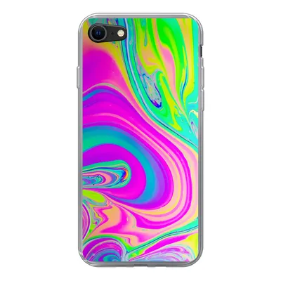 Produktbild von MuchoWow® Handyhülle Schutzhülle Hülle für iPhone 8 Formen - Farbe - Kunst - Psychedelisch Silikon Softcase Handy Hülle - Schutzhaube