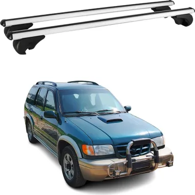 Image de Barres de toit Transversales pour Kia Sportage 1993-2010 Aluminium Argent