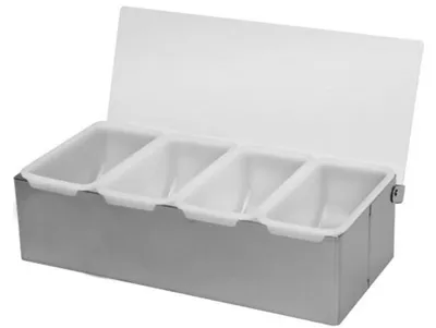 Immagine prodotto di Omgoods - Contenitore per spezie in acciaio inossidabile con 4 scomparti