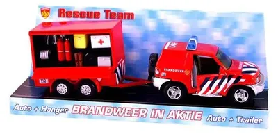 Produktbild von Spielzeug-Feuerwehrauto mit Anhänger