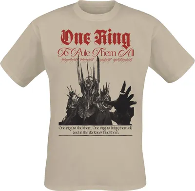 Produktbild von Der Herr der Ringe T-Shirt Herren Ring Rules Them All sand S