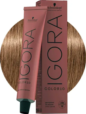 Produktbild von Schwarzkopf Haarfarbe Professional Igora Color 10 Permanent 10 Minute Color Creme 8/-0 Light Blonde Natural