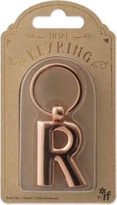 Produktbild von Metall-Schlüsselanhänger mit dem Buchstaben R – Keyring - IF