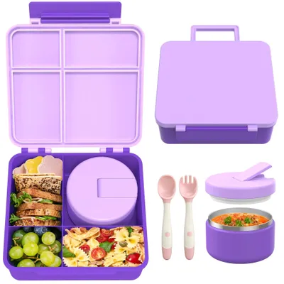 Productafbeelding van Bento Lunchbox met Thermos en 4 Compartimenten