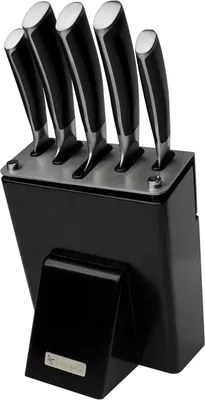 Imagen del producto de Silecomplaza, juego de 6 cuchillos de acero inoxidable con bloque
