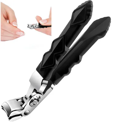Immagine prodotto di Tagliaunghie in acciaio inossidabile, angolati, per unghie spesse, dal design ergonomico, ideali per anziani