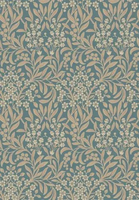 Immagine prodotto di Carta da parati Borastapeter fiori turchese e beige - 660027 - 53 cm x 10,05 m