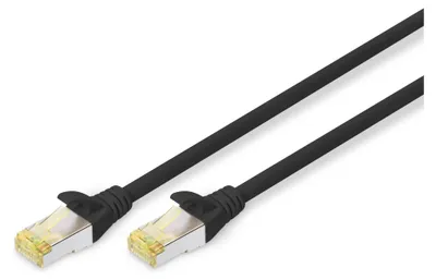 Produktbild von Digitus CAT 6A S/FTP Patchkabel, 7 m, Schwarz, 7 m, Cat6a, S/FTP (S-STP), RJ-45, RJ-45, Schwarz