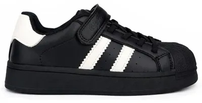 Produktbild von Kinder Sneaker mit Klettverschluss aus Kunstleder Sparix in Schwarz Gr.34