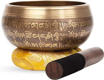 Produktbild von Famanu Klangschalen Set für Meditation und Entspannung - Handgefertigt aus Nepal