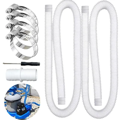 Zdjęcie produktu dla Wąż do basenu, 150 cm / średnica 32 mm, 2 sztuki, przeznaczony do pomp basenowych