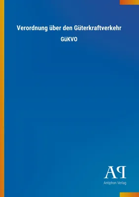 Produktbild von Verordnung über den Güterkraftverkehr
