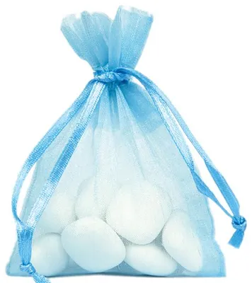 Produktbild von 10 Organza-Säckchen hellblau