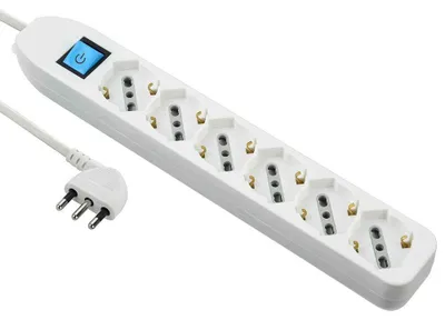 Image de Multiprise avec interrupteur, 6 prises