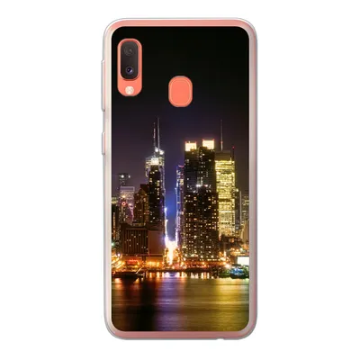 Produktbild von MuchoWow® Handyhülle Schutzhülle Hülle für Samsung Galaxy A20e New York - Skyline - Farben Silikon Softcase Handy Hülle - Abdeckung