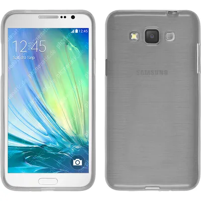 Produktbild von PhoneNatic Case kompatibel mit Samsung Galaxy Grand 3 - weiß Silikon Hülle brushed + 2 Schutzfolien