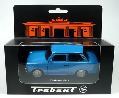 Produktbild von Modellauto Trabant 601 Modellauto ca. 11cm Sonderfarbe blau - Jubiläumsedition: 50 Jahre Trabant