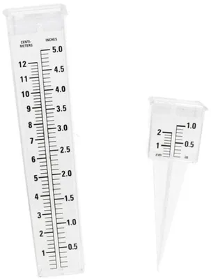 Productafbeelding van STEGGER regenmeter neerslagmeter kunststof glas met grondpen 21 cm voor tuin en buiten