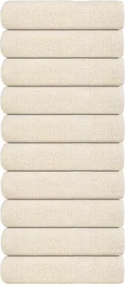 Imagen del producto de Toallas de ducha FROGN 10 uds crema 70x140 cm 360 g/m²