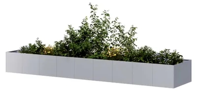 Produktbild von Pflanzgefäß Hochbeet Blumenkübel für Garten und Balkon 360x80x40 cm verzinkter Stahl