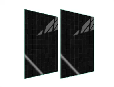 Immagine prodotto di Piastre copri fornelli 2 pezzi 35x52 Copri piano cottura in Vetroceramica tagliere in vetro modello nero