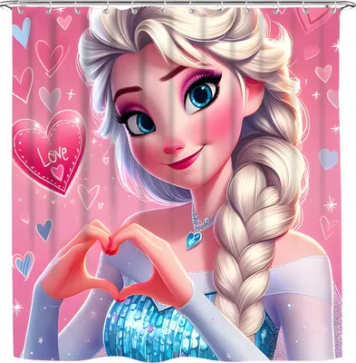 Obrázok produktu pre Dizajnová multifunkčná záclona 180x180 cm - Frozen/Elsa a láska