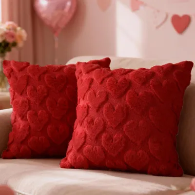 Produktbild von Set mit 2 Kissenbezügen zum Valentinstag, 45x45 cm