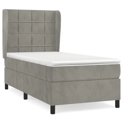Obrázok produktu pre vidaXL Boxspring posteľ s matracom Svetlo sivá 80x200 cm Velvet
