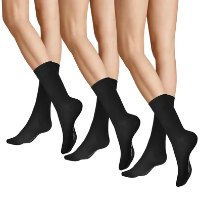 Produktbild von Hudson Uni Socken Easy³ 3-Pack black 43-46