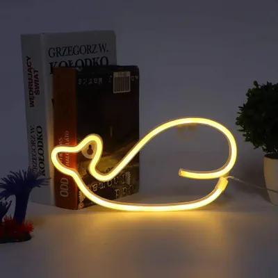Zdjęcie produktu dla Neon LED Forever Light Wieloryb ciepły biały Bat + USB FLNEO9