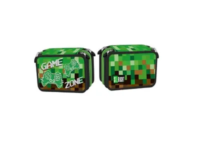 Produktbild von Federmäppchen 3 Fächer - Mäppchen für Mädchen und Jungen - Federmappe 3-Fach Federtasche Gefüllte Schüleretui Schulmäppchen - Game Zone Motiv